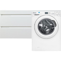 Стиральная машина с тумбой и раковиной Candy CS4 1051D1/2-07 Даллас 130 белая, подвесная левая
