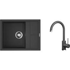 Кухонная мойка и смеситель Omoikiri Sumi 65-BL черный (4993670, 4994106)