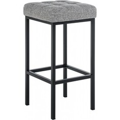 Барный стул Woodville Лофт рогожка графит/черный матовый