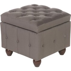 Пуф Мебельстория Брага-1Т серый велюр