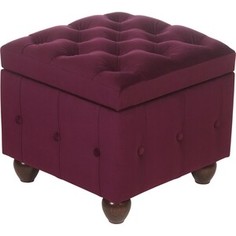 Пуф Мебельстория Брага-1Т фиолетовый велюр