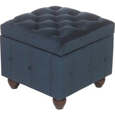 Пуф Мебельстория Брага-1Т синий велюр