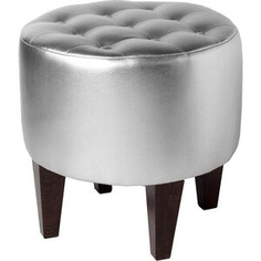 Пуф Мебельстория Рона-1 серебро к/з