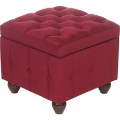 Пуф Мебельстория Брага-1Т бордовый велюр