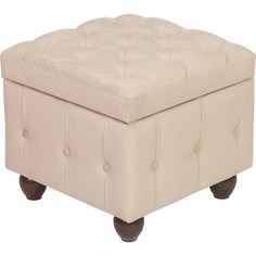 Пуф Мебельстория Брага-1Т бежевый велюр