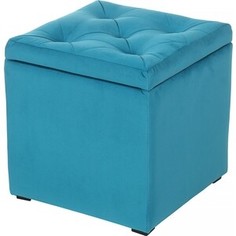Пуф Мебельстория Тони-2Т бирюзовый велюр
