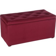 Пуф Мебельстория Тони-3Т бордовый велюр
