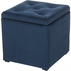 Пуф Мебельстория Тони-2Т синий велюр