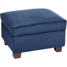 Пуф Мебельстория Барро-2 синий велюр