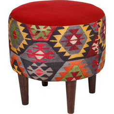 Пуф Мебельстория Бланко-2 красный велюр