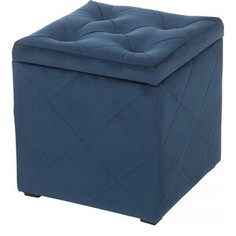 Пуф Мебельстория Ромби-2Т синий велюр
