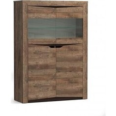 Шкаф комбинированный ОЛМЕКО 33.15 Лючия кейптаун/венге/белый/стекло