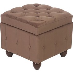 Пуф Мебельстория Брага-1Т коричневый велюр