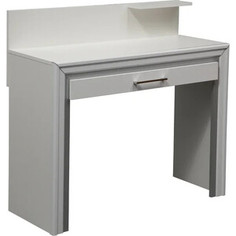 Стол туалетный ОЛМЕКО 38.04 Беатрис белый/белый альпийский/профиль: Kroning белый глянец с серебром