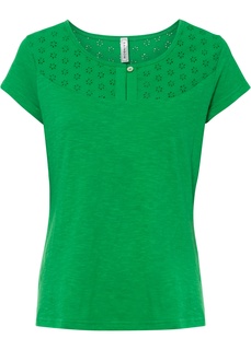Футболка с ажурным узором Bonprix
