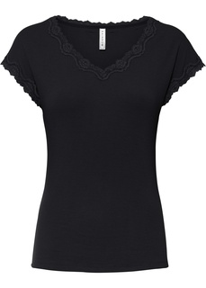 Футболка с кружевом Bonprix