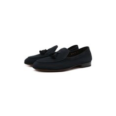 Замшевые лоферы Santoni