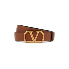 Двусторонний кожаный ремень Valentino Garavani VLogo Valentino