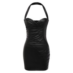 Кожаное платье Balmain