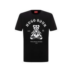 Хлопковая футболка HUGO