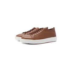 Кожаные кеды Santoni