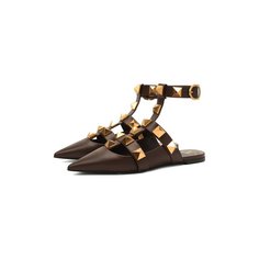 Кожаные балетки Valentino Garavani Roman Stud Runway Valentino