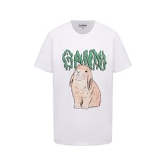 Хлопковая футболка Ganni