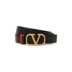 Двусторонний кожаный ремень Valentino Garavani VLogo Valentino