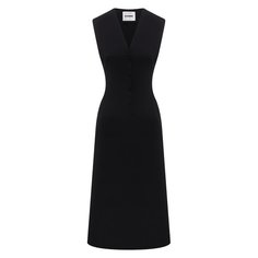 Платье из хлопка и шелка Jil Sander