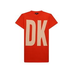 Хлопковое платье-футболка DKNY