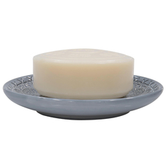 Мыльница Spirella Relief серая 10,3х1,7 см