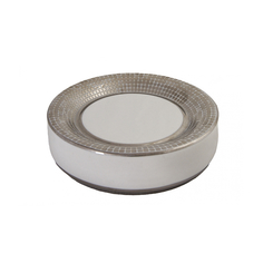 Мыльница Vanstore Mosaic белая с серебряным 13,5х14х4,8 см