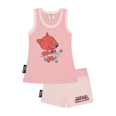Пижама Lucky Child с шортами МИ-МИ-МИШКИ розовая 98-104