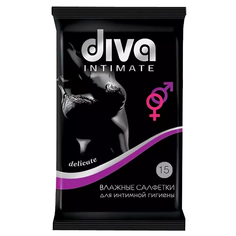 Салфетки влажные Diva Intimate для интимной гигиены 15 шт