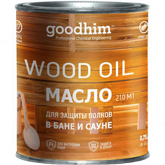 Масло для защиты полков в бане и сауне goodhim с запахом хвои 0,75 л