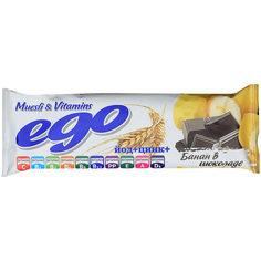 Батончик Ego БАД Банан с йодом и витаминами в молочном шоколаде 25 г ЭГО