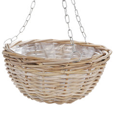 Кашпо Van der leeden Rattan настенное 25x22 см 32 см серое