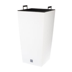 Кашпо Prosperplast rato квадрат 40 см белое