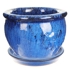 Горшок Hoang pottery олива 28x19 см синий c поддоном