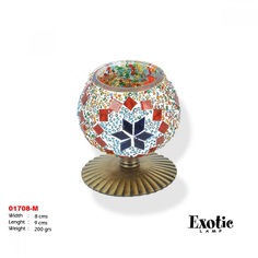 Подсвечники Exotic мозайка 01708-м красные