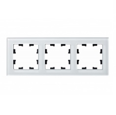 Рамка Schneider Electric 3 поста органическое стекло белый