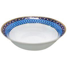 Салатник круглый Thun Cairo Сетка на синем 13 см