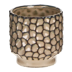 Кашпо для цветов Kaemingk garden керамика бежевый маленькое