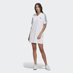 Платье-футболка Adicolor 3D Trefoil adidas Originals