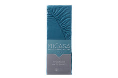 Простыня на резинке 178 тёмно-бирюзовый Micasa