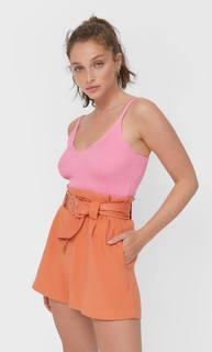 Stradivarius Шорты С Защипами И Ремнем Multicolor S
