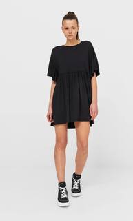 Stradivarius Платье В Стиле Бэбидолл Черный Xs