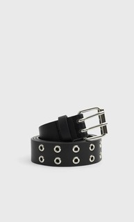 Stradivarius Ремень С Квадратной Пряжкой Черный 90