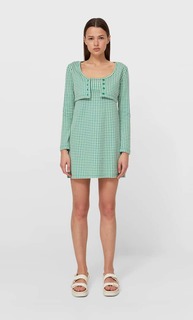 Stradivarius Короткий Комплект С Платьем В Клетку Виши Multicolor M