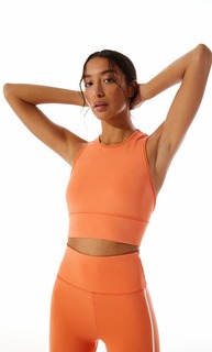 Stradivarius Топ С Открытой Спиной Оранжевый L